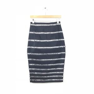 Naeem Khan Skirt Sequin Stripe Pencil